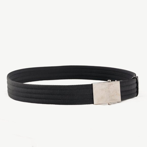 Prada Black Quilted Webbing Logo-Buckle Belt - Picture 1 of 4